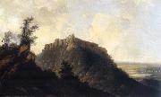 unknow artist View of the Fort of Bidjeur oil painting on canvas